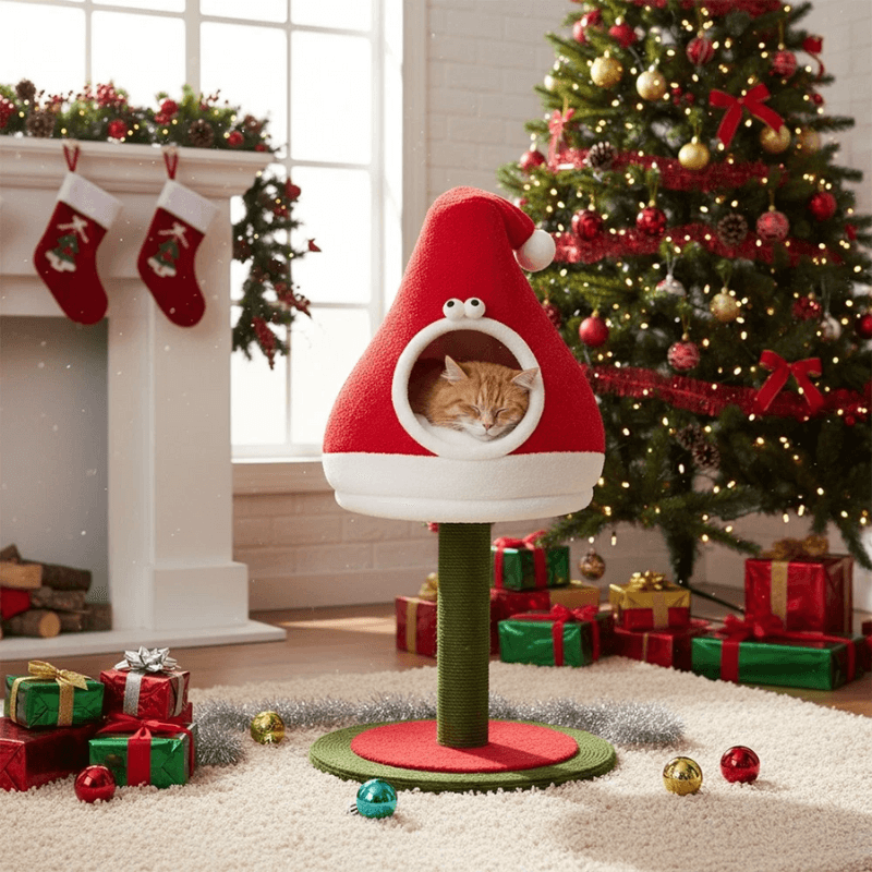 Roveroo™ Santa's Grotto Cat Bed & Scratcher