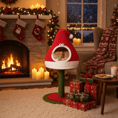 Roveroo™ Santa's Grotto Cat Bed & Scratcher